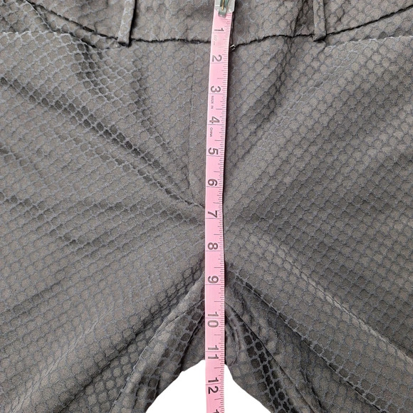 White House Black Market Sz‎ 10 The Slim Ankle Black Textured Pant - Picture 13 of 15